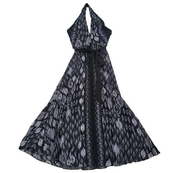 *NWT* White House Black Market Ikat Print Halter Maxi Dress  Size 4 - Picture 6 of 10